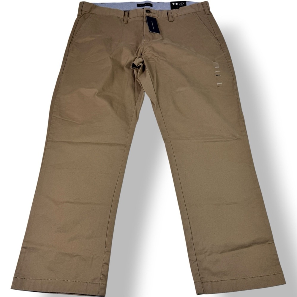 Tommy Hilfiger Beige THFlex Chino Pants Men's Size 38x30 Cotton Elastane NWT